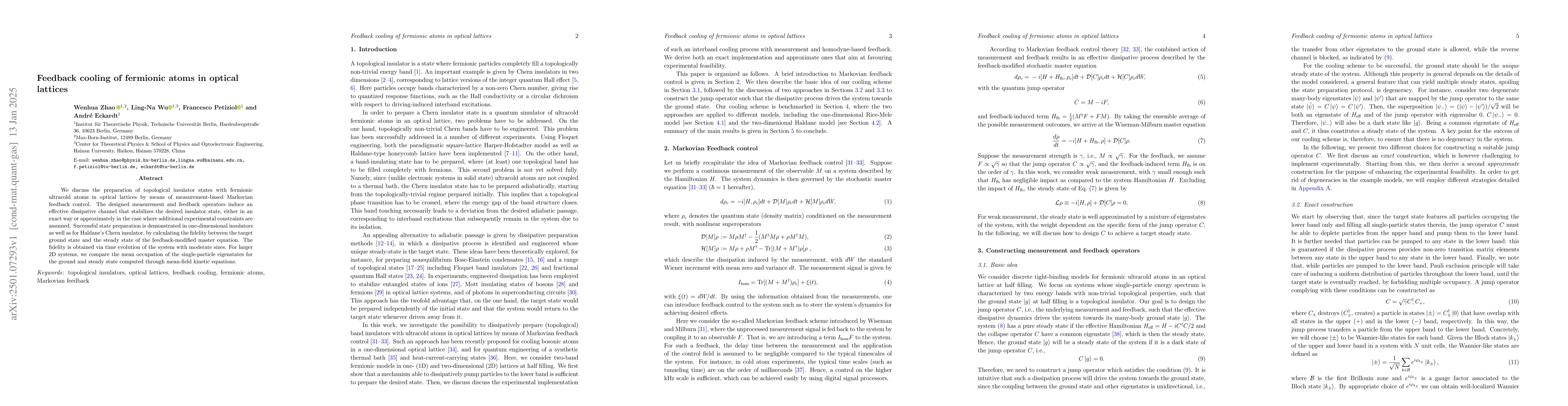 Thumbnail for Feedback cooling of fermionic atoms in optical lattices