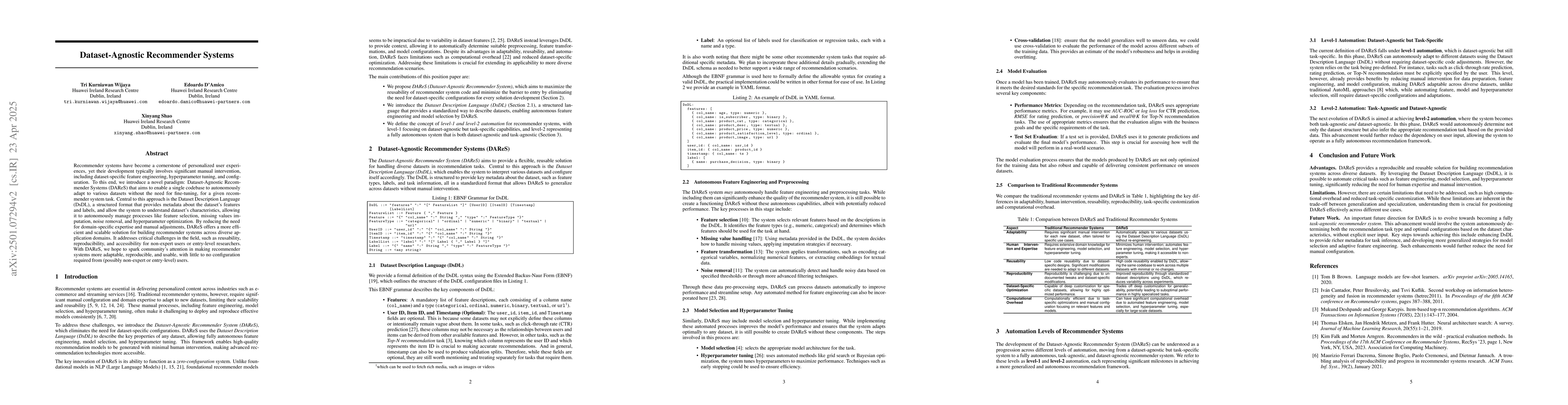 Thumbnail for Dataset-Agnostic Recommender Systems