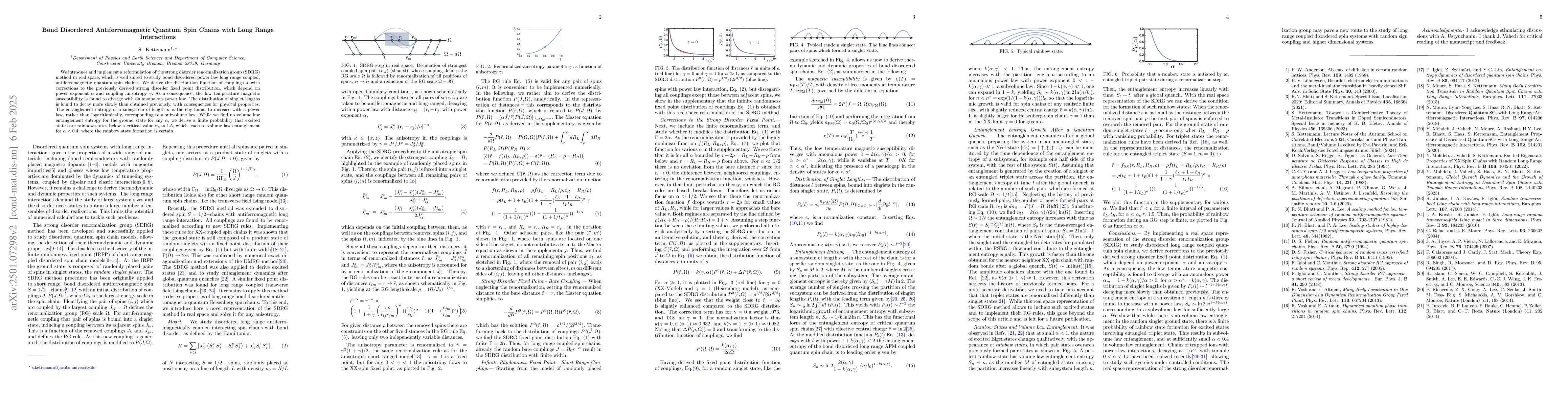 Thumbnail for Bond Disordered Antiferromagnetic Quantum Spin Chains with Long Range
  Interactions