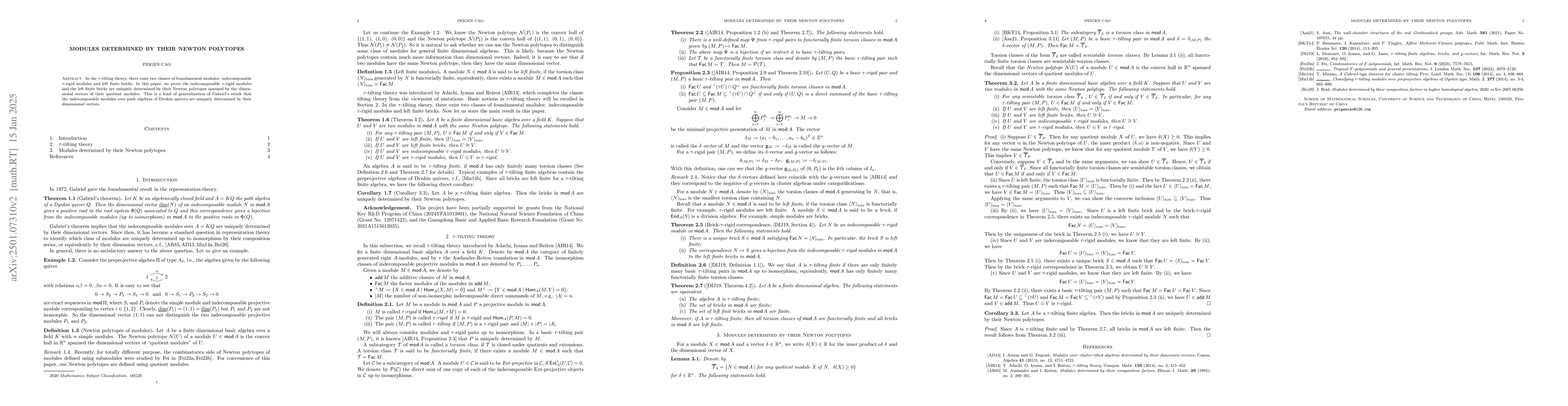 Thumbnail for Modules determined by their Newton polytopes
