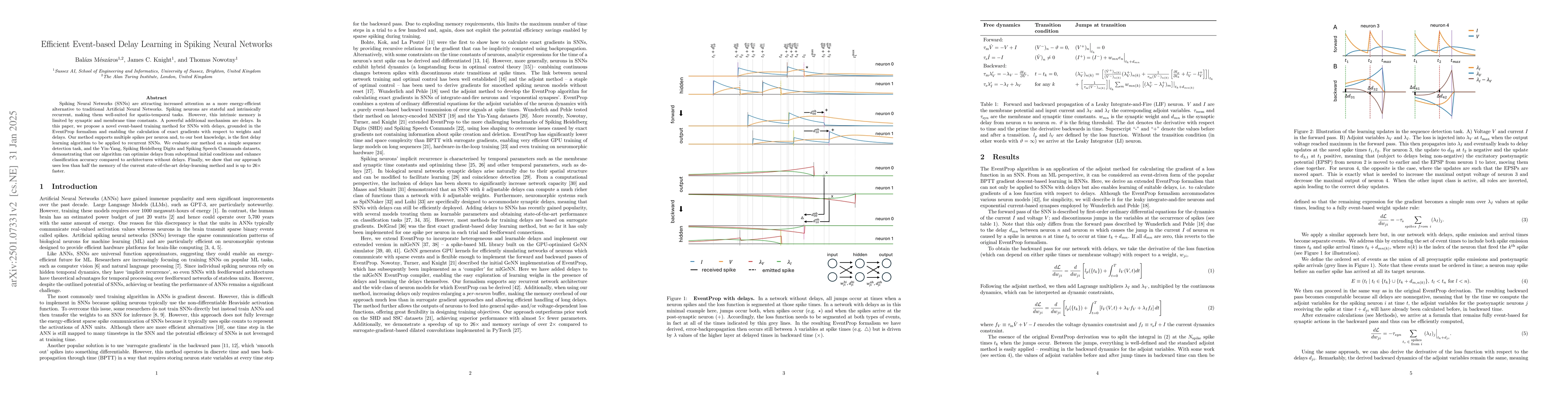 Thumbnail for Efficient Event-based Delay Learning in Spiking Neural Networks