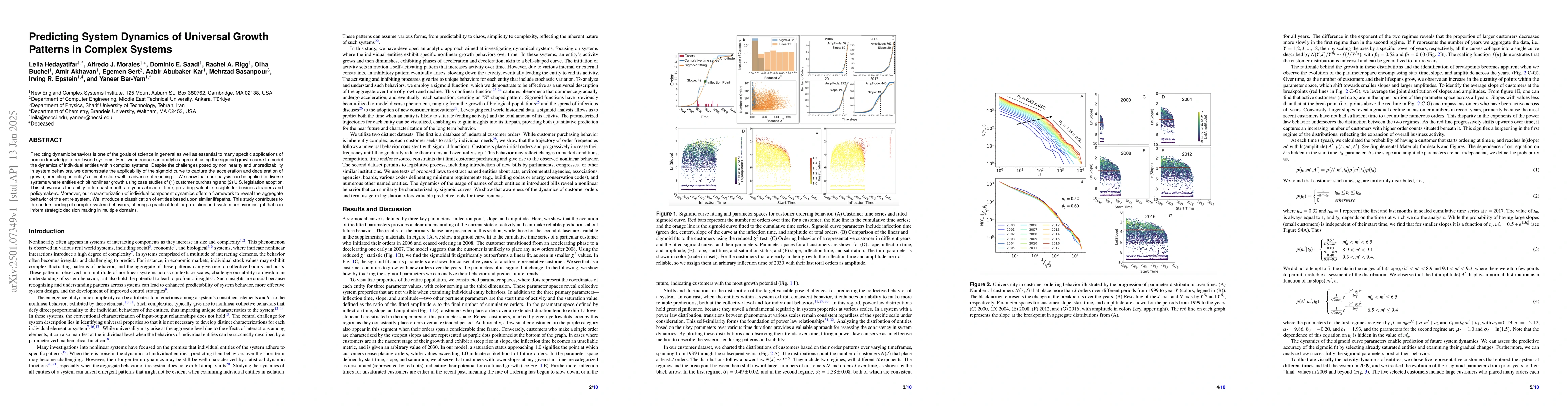 Thumbnail for Predicting System Dynamics of Universal Growth Patterns in Complex
  Systems