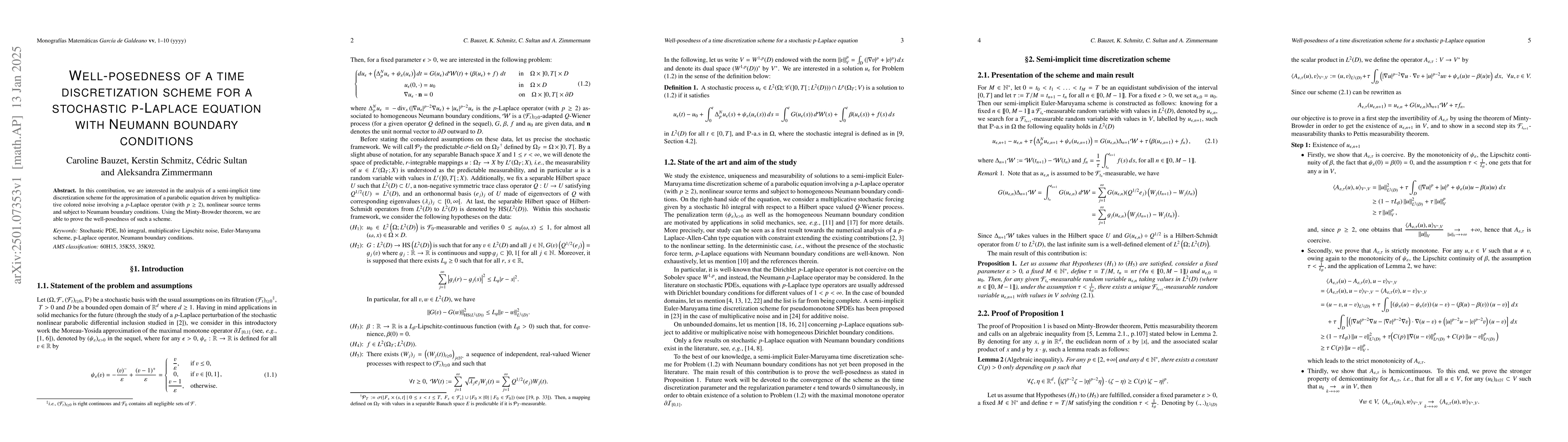 Thumbnail for Well-posedness of a time discretization scheme for a stochastic
  p-Laplace equation with Neumann boundary conditions