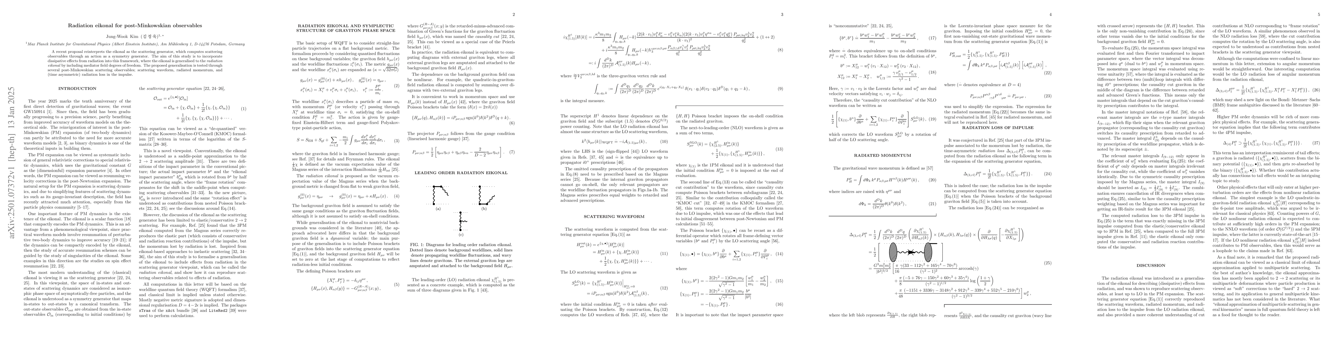 Thumbnail for Radiation eikonal for post-Minkowskian observables