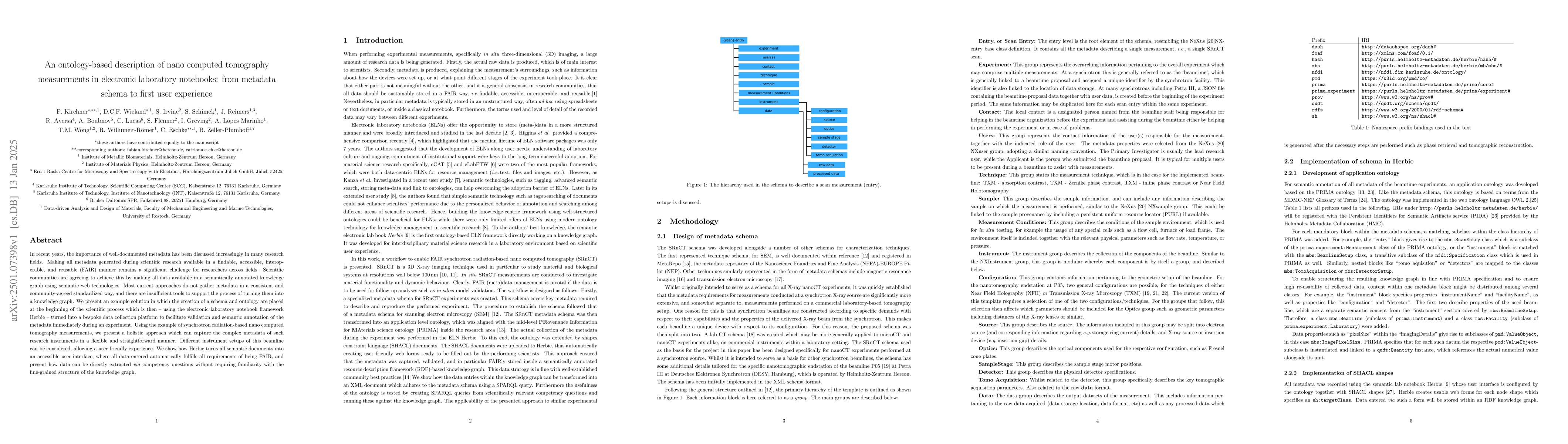 Thumbnail for An ontology-based description of nano computed tomography measurements
  in electronic laboratory notebooks: from metadata schema to first user
  experience