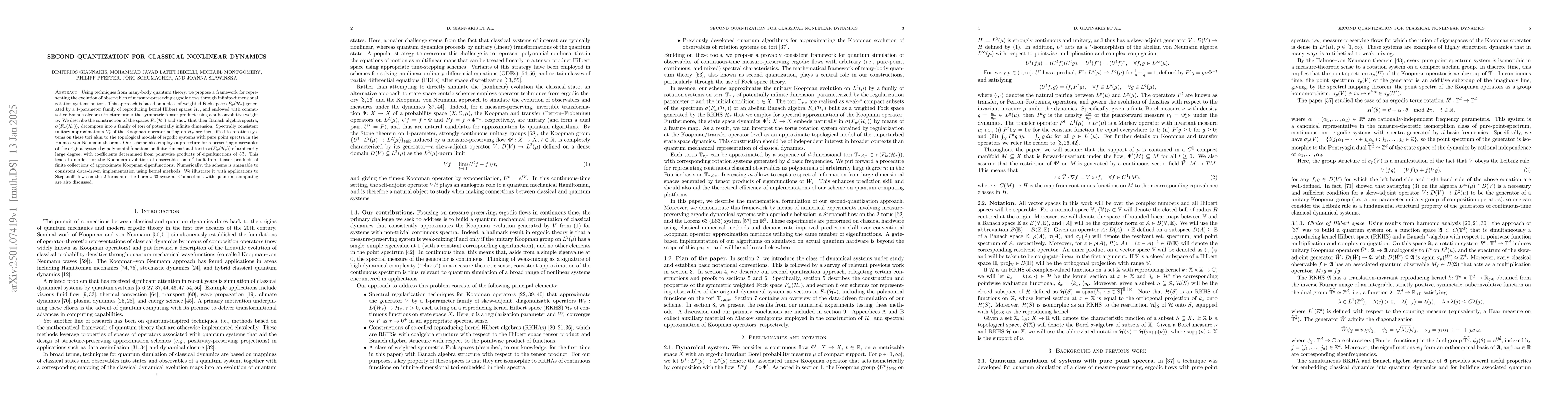 Thumbnail for Second quantization for classical nonlinear dynamics