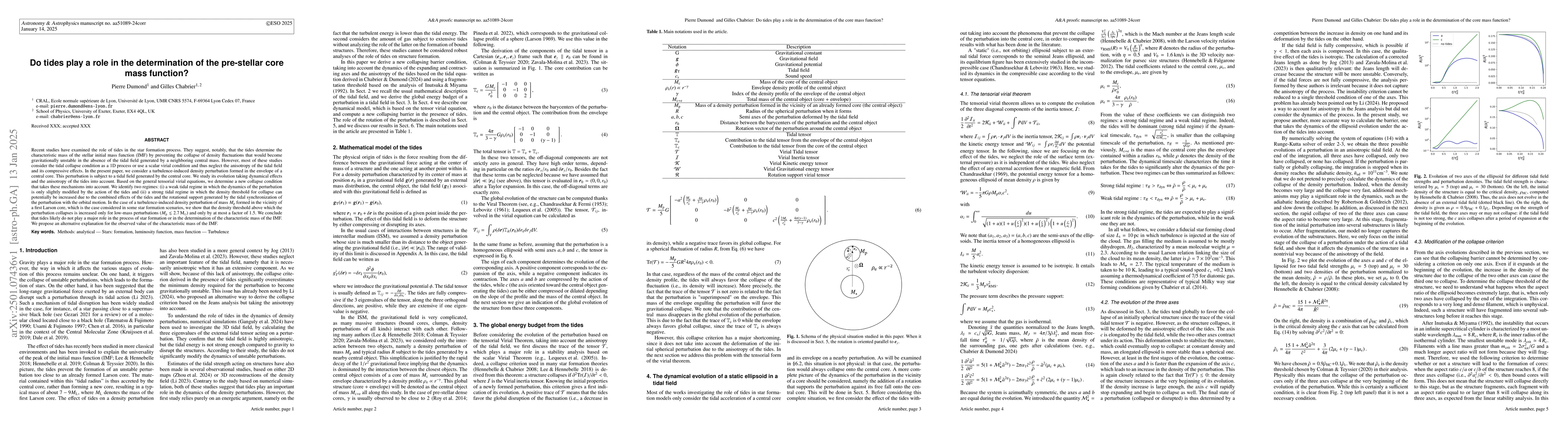 Thumbnail for Do tides play a role in the determination of the pre-stellar core mass
  function?