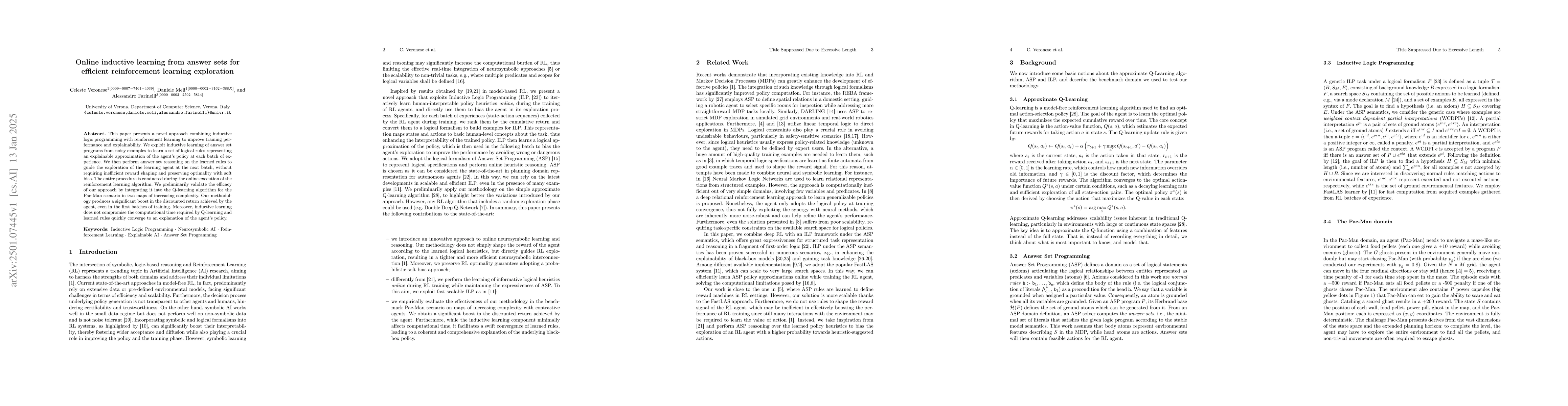 Thumbnail for Online inductive learning from answer sets for efficient reinforcement
  learning exploration