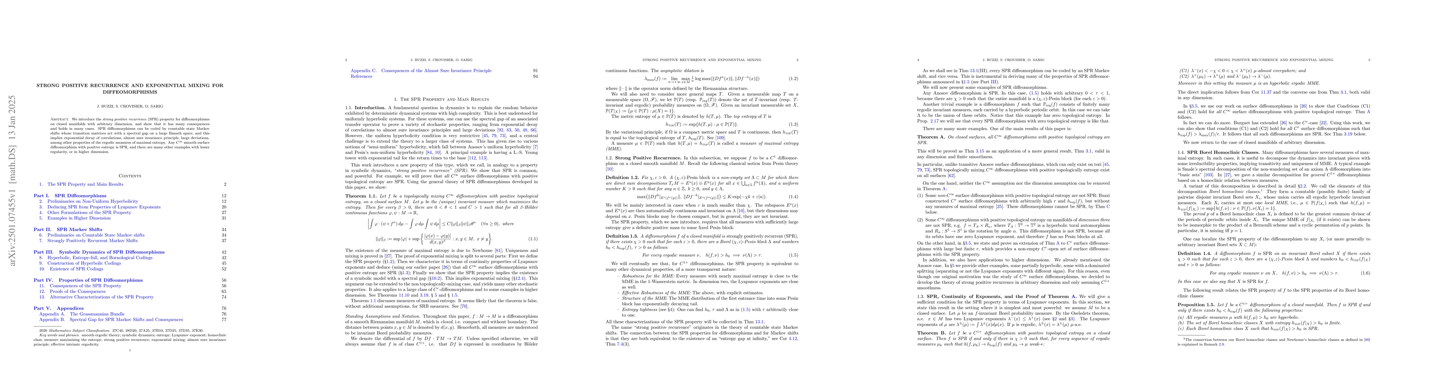 Thumbnail for Strong positive recurrence and exponential mixing for diffeomorphisms