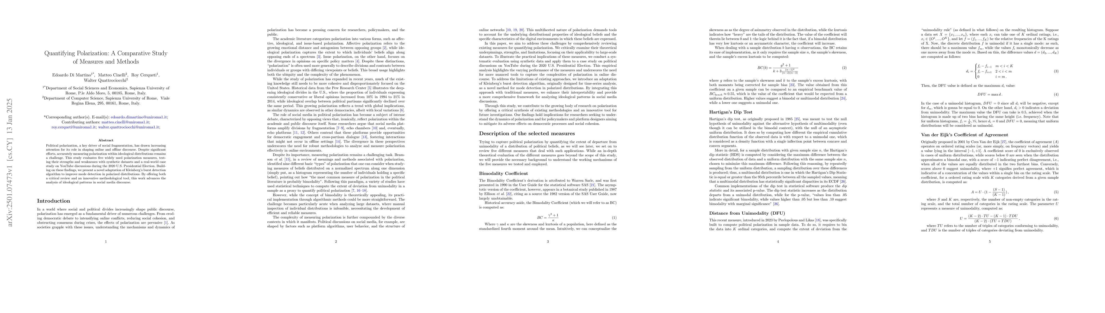 Thumbnail for Quantifying Polarization: A Comparative Study of Measures and Methods