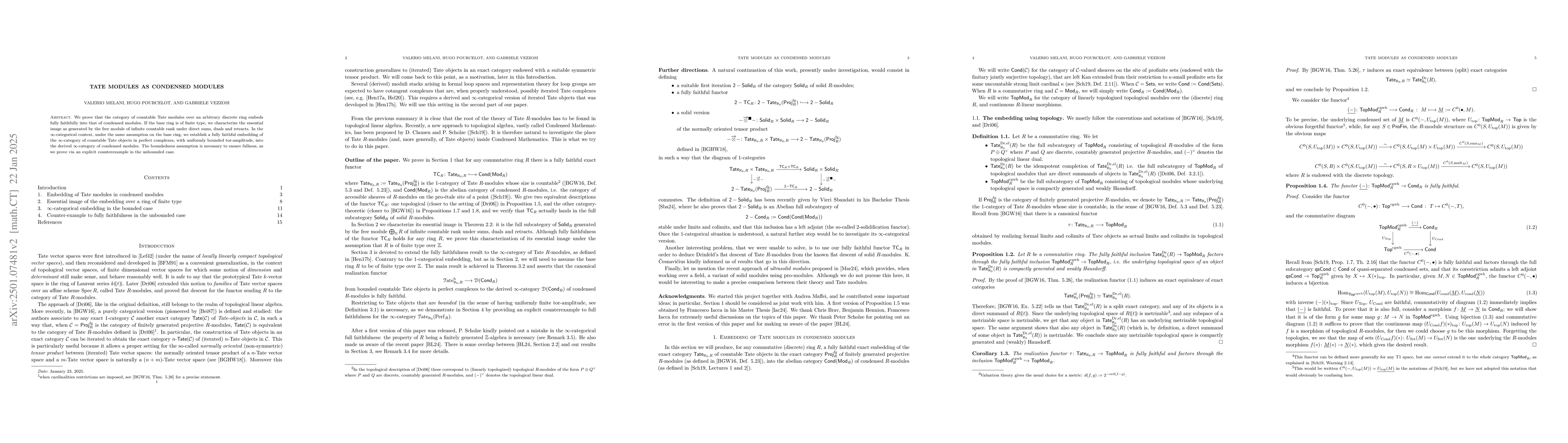 Thumbnail for Tate modules as condensed modules