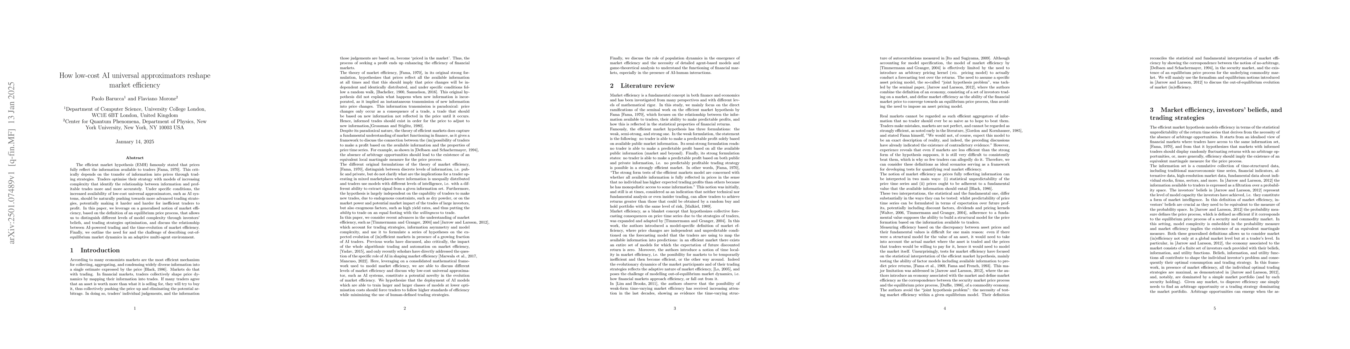Thumbnail for How low-cost AI universal approximators reshape market efficiency