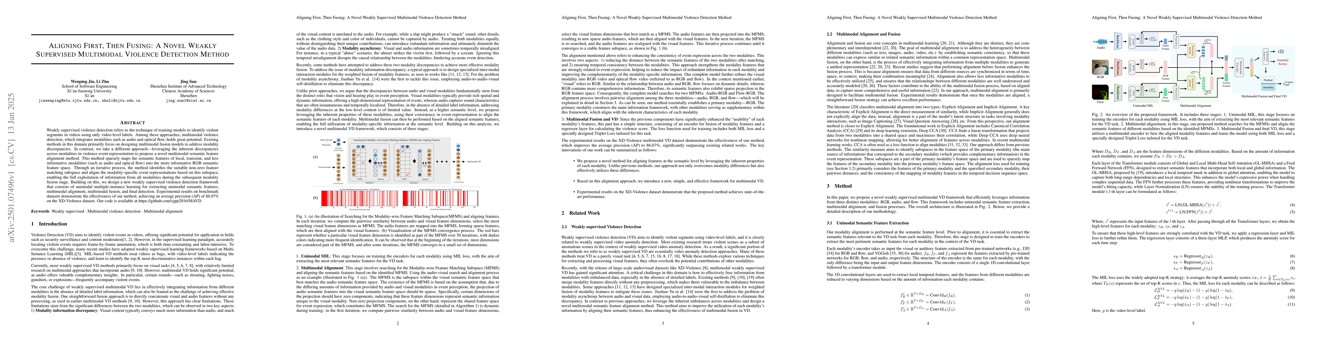 Thumbnail for Aligning First, Then Fusing: A Novel Weakly Supervised Multimodal
  Violence Detection Method