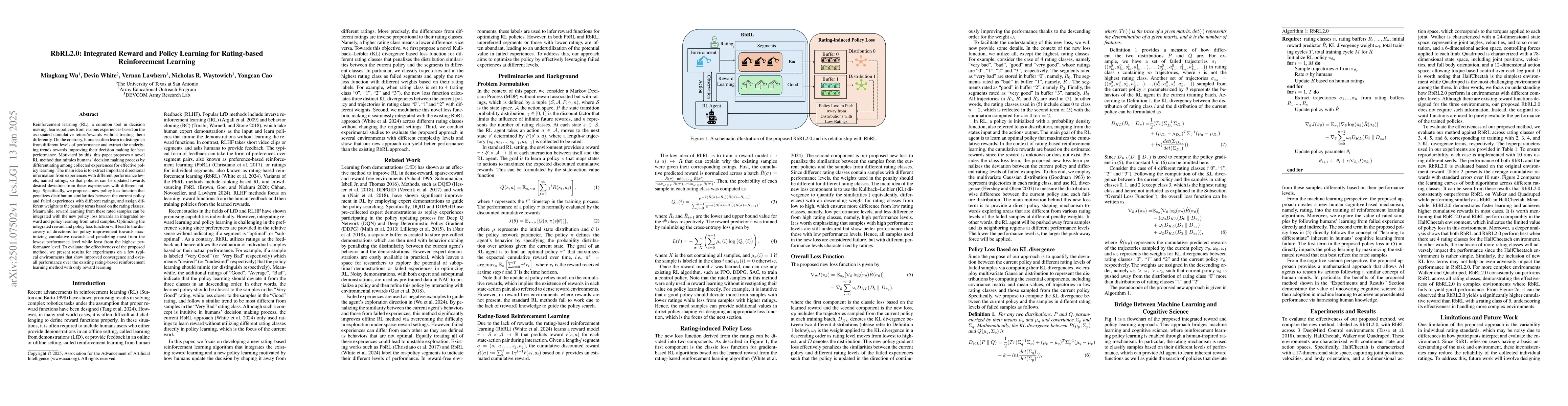Thumbnail for RbRL2.0: Integrated Reward and Policy Learning for Rating-based
  Reinforcement Learning