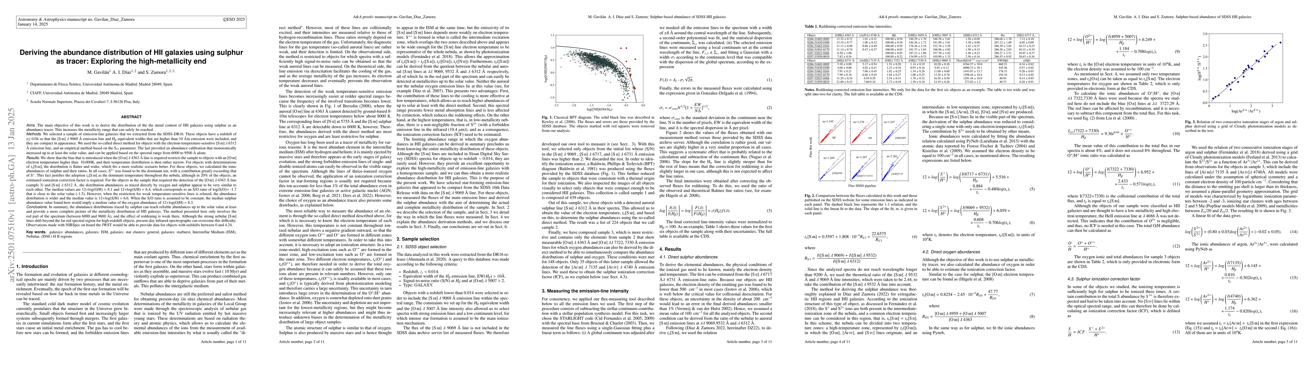Thumbnail for Deriving the abundance distribution of HII galaxies using sulphur as
  tracer: Exploring the high-metallicity end