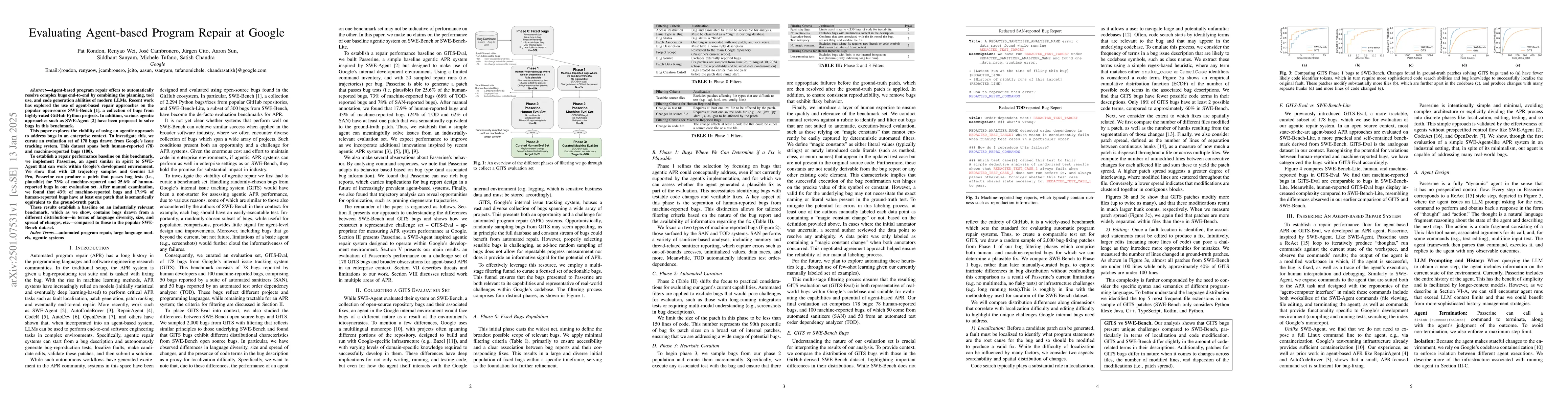 Thumbnail for Evaluating Agent-based Program Repair at Google