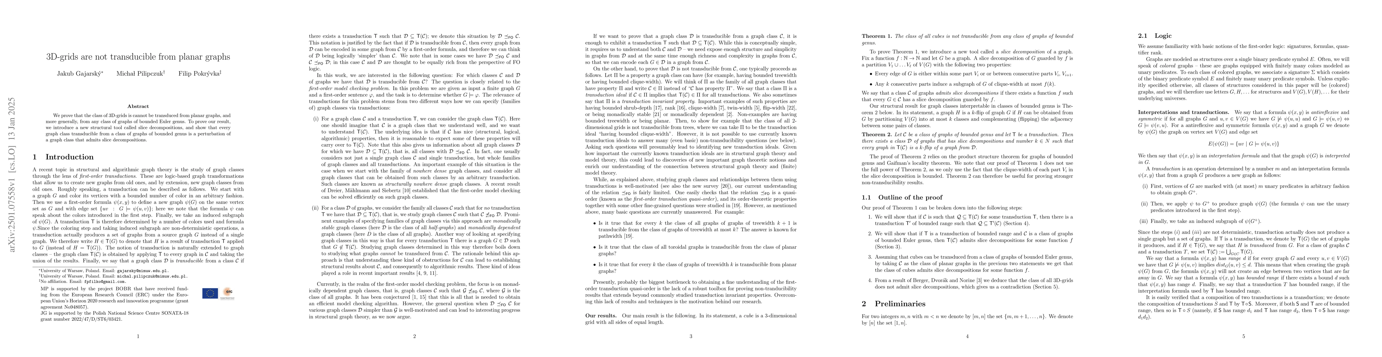 Thumbnail for 3D-grids are not transducible from planar graphs