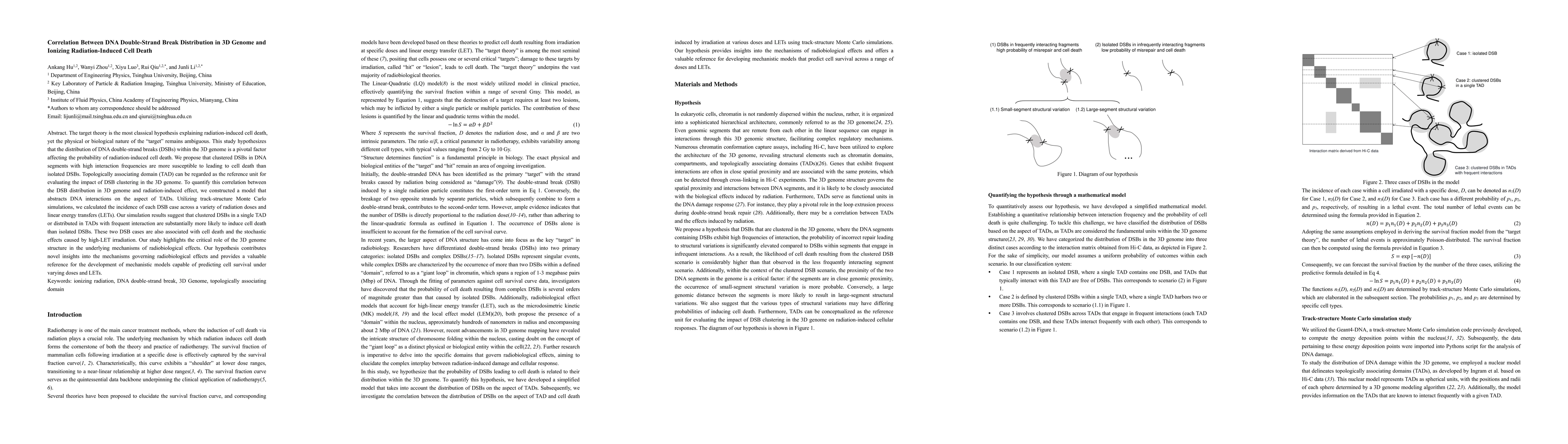 Thumbnail for Correlation Between DNA Double-Strand Break Distribution in 3D Genome
  and Radiation-Induced Cell Death