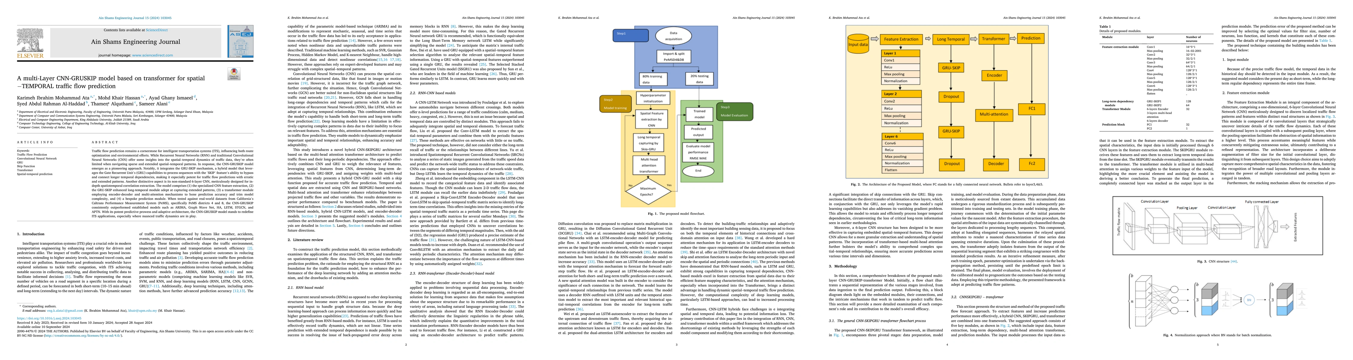 Thumbnail for A Multi-Layer CNN-GRUSKIP model based on transformer for spatial
  TEMPORAL traffic flow prediction