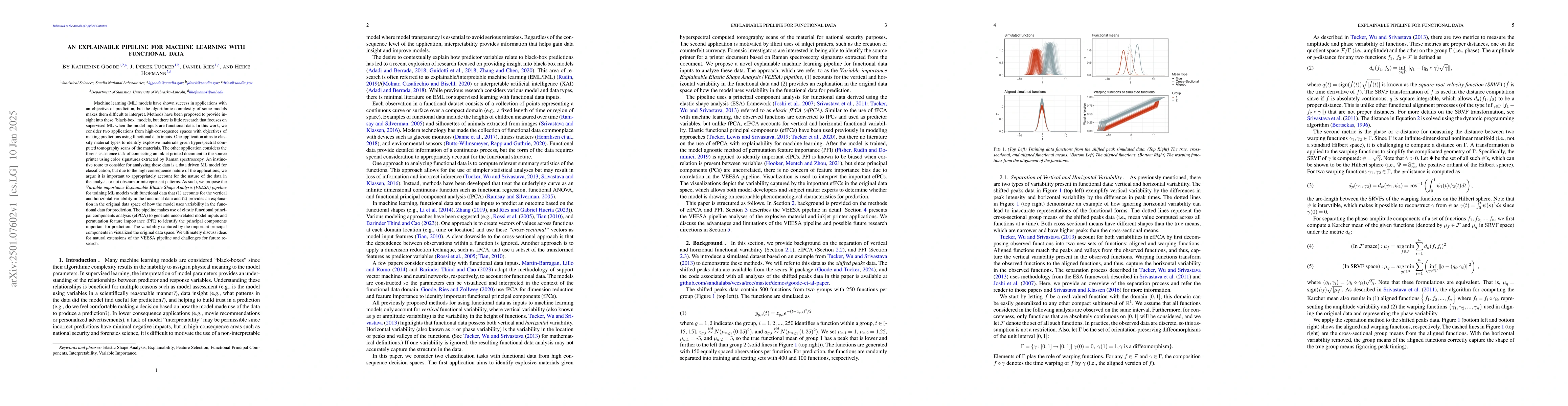Thumbnail for An Explainable Pipeline for Machine Learning with Functional Data