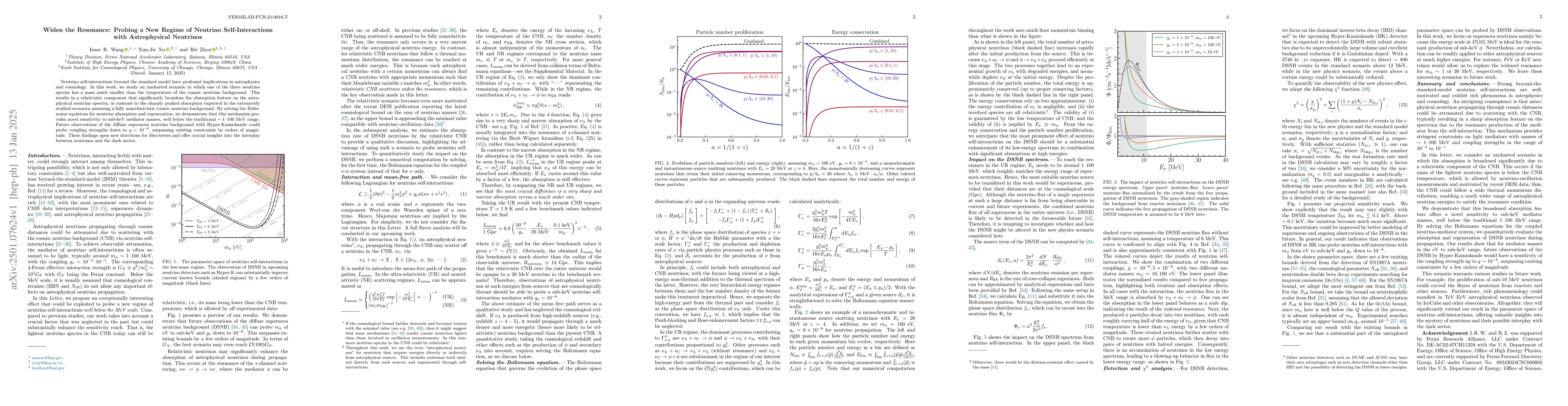 Thumbnail for Widen the Resonance: Probing a New Regime of Neutrino Self-Interactions
  with Astrophysical Neutrinos