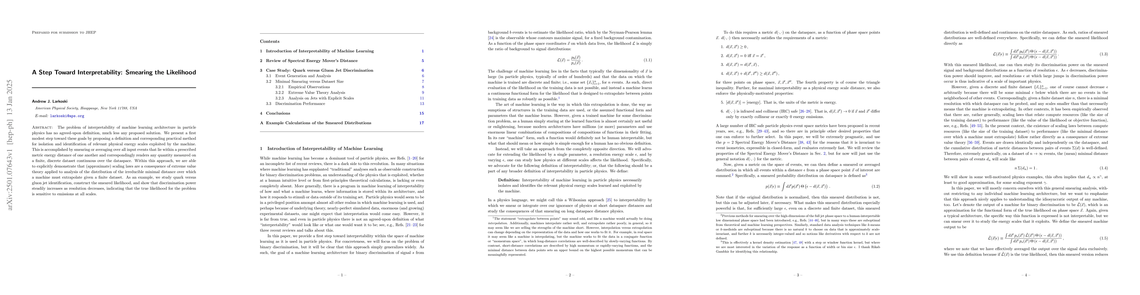 Thumbnail for A Step Toward Interpretability: Smearing the Likelihood
