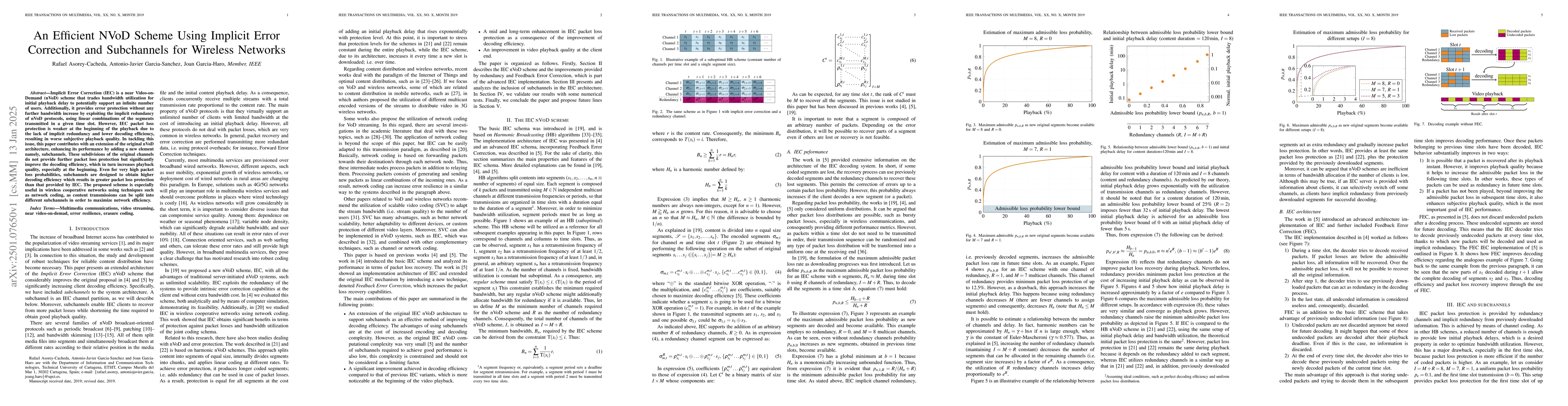 Thumbnail for An Efficient NVoD Scheme Using Implicit Error Correction and Subchannels
  for Wireless Networks