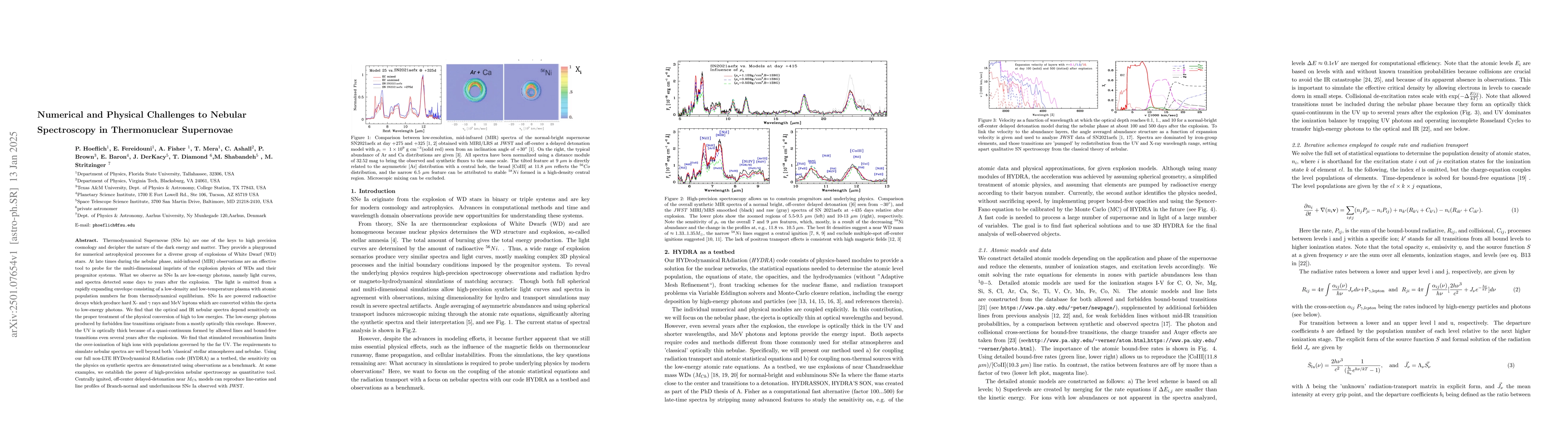 Thumbnail for Numerical and Physical Challenges to Nebular Spectroscopy in
  Thermonuclear Supernovae