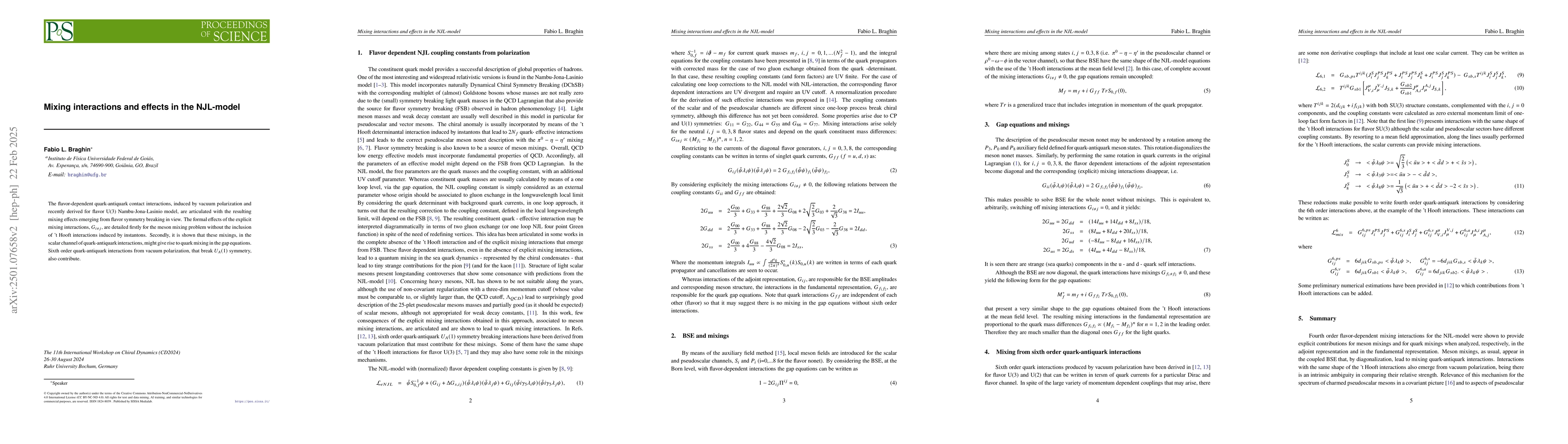 Thumbnail for Mixing interactions and effects in the NJL-model