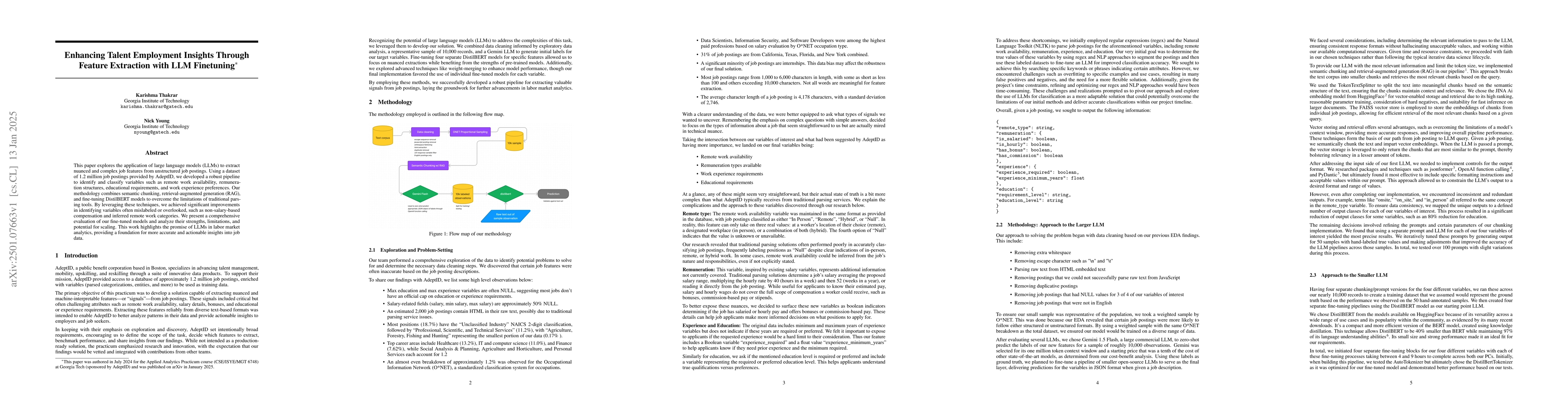 Thumbnail for Enhancing Talent Employment Insights Through Feature Extraction with LLM
  Finetuning