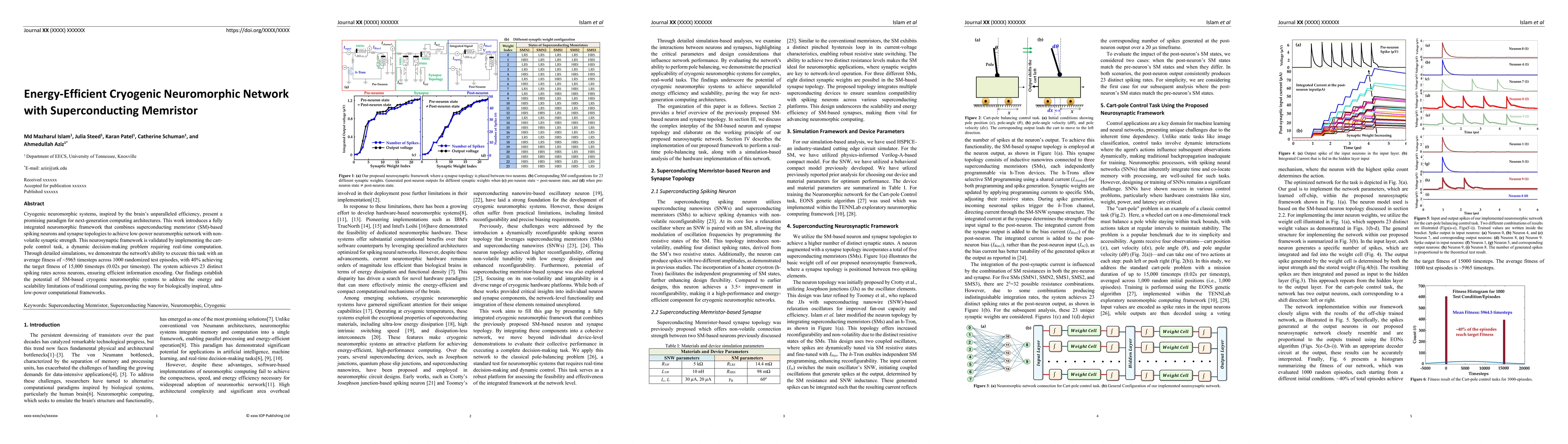 Thumbnail for Energy-Efficient Cryogenic Neuromorphic Network with Superconducting
  Memristor