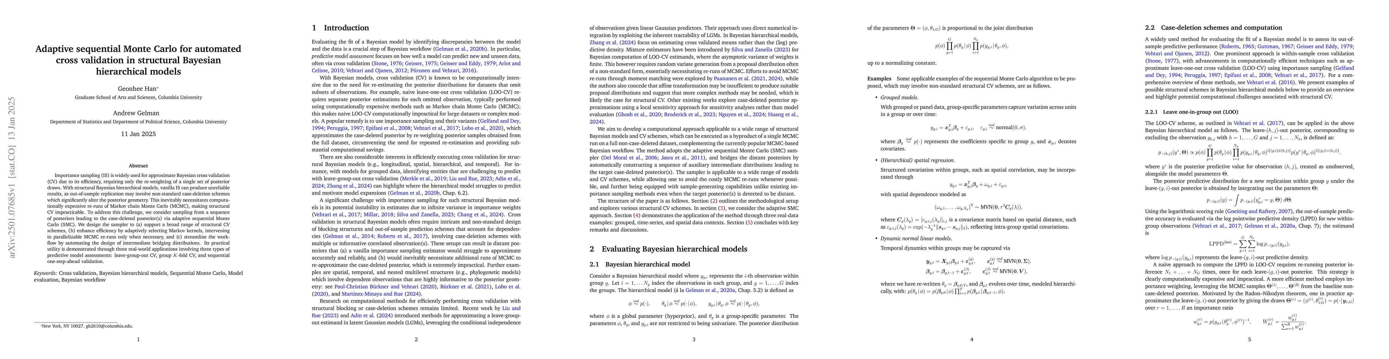 Thumbnail for Adaptive sequential Monte Carlo for automated cross validation in
  structural Bayesian hierarchical models