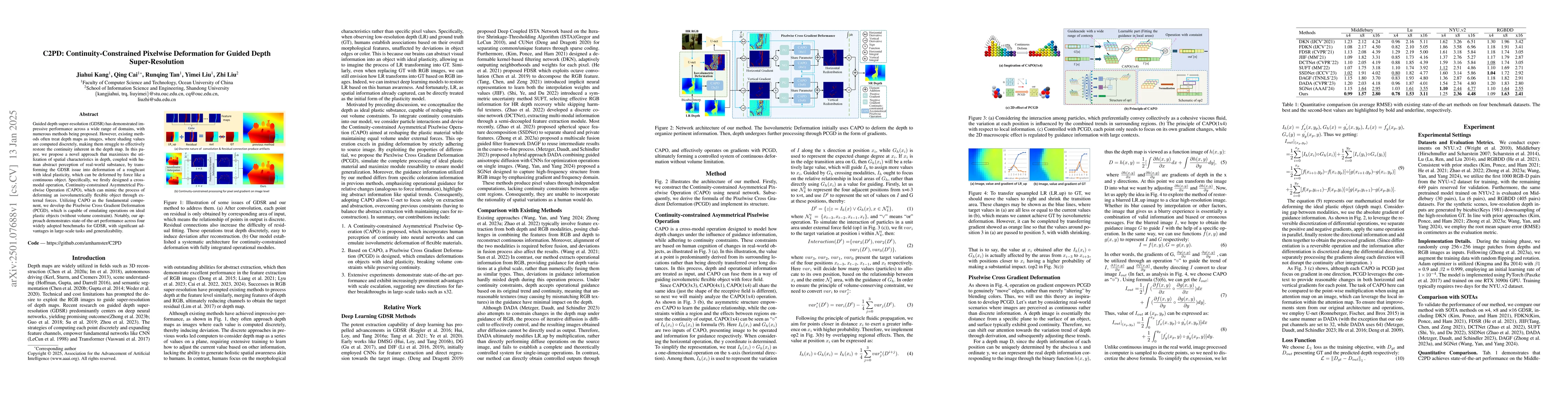 Thumbnail for C2PD: Continuity-Constrained Pixelwise Deformation for Guided Depth
  Super-Resolution