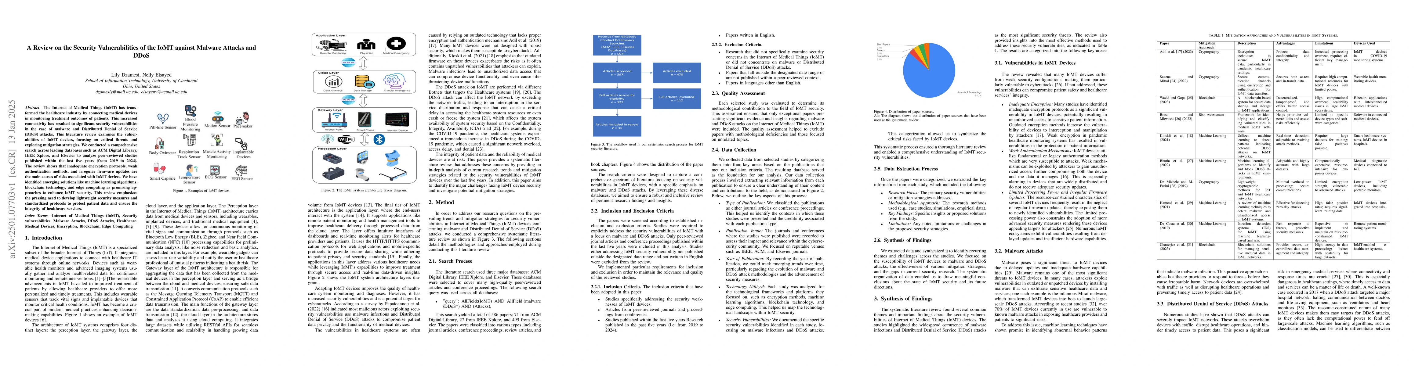 Thumbnail for A Review on the Security Vulnerabilities of the IoMT against Malware
  Attacks and DDoS