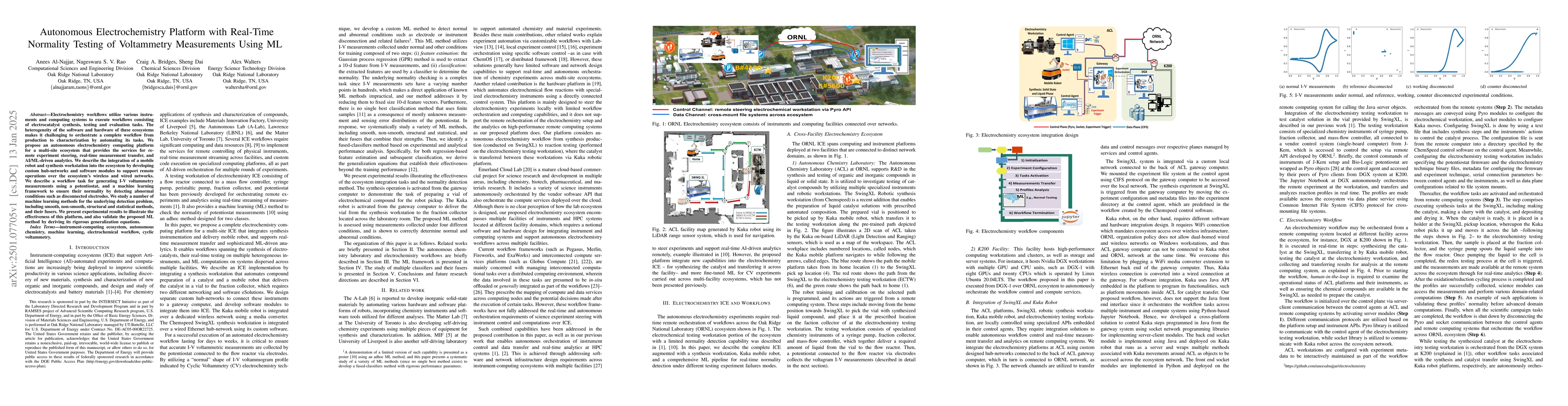 Thumbnail for Autonomous Electrochemistry Platform with Real-Time Normality Testing of
  Voltammetry Measurements Using ML