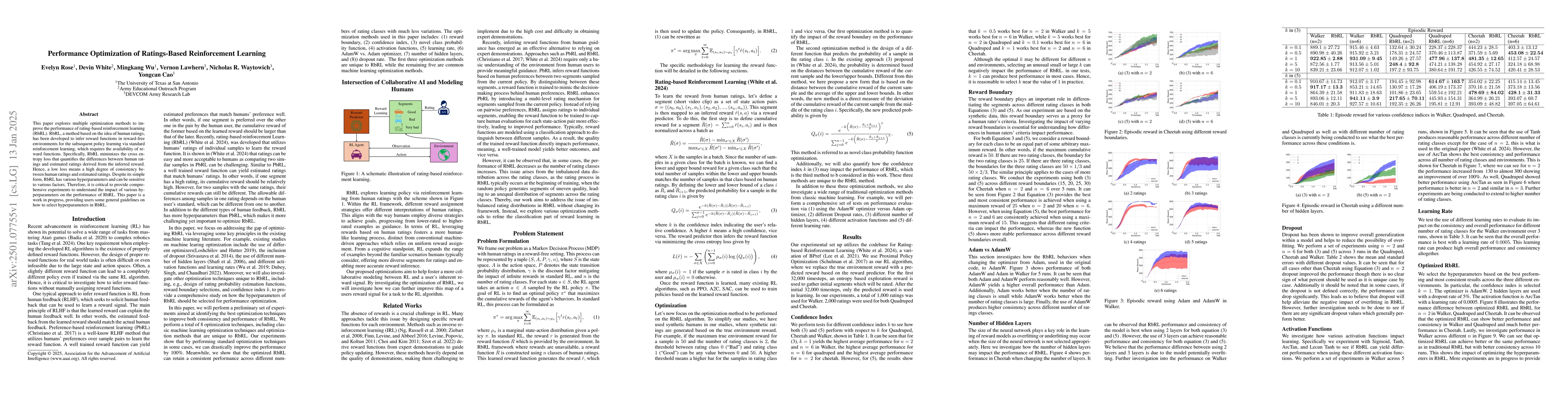 Thumbnail for Performance Optimization of Ratings-Based Reinforcement Learning