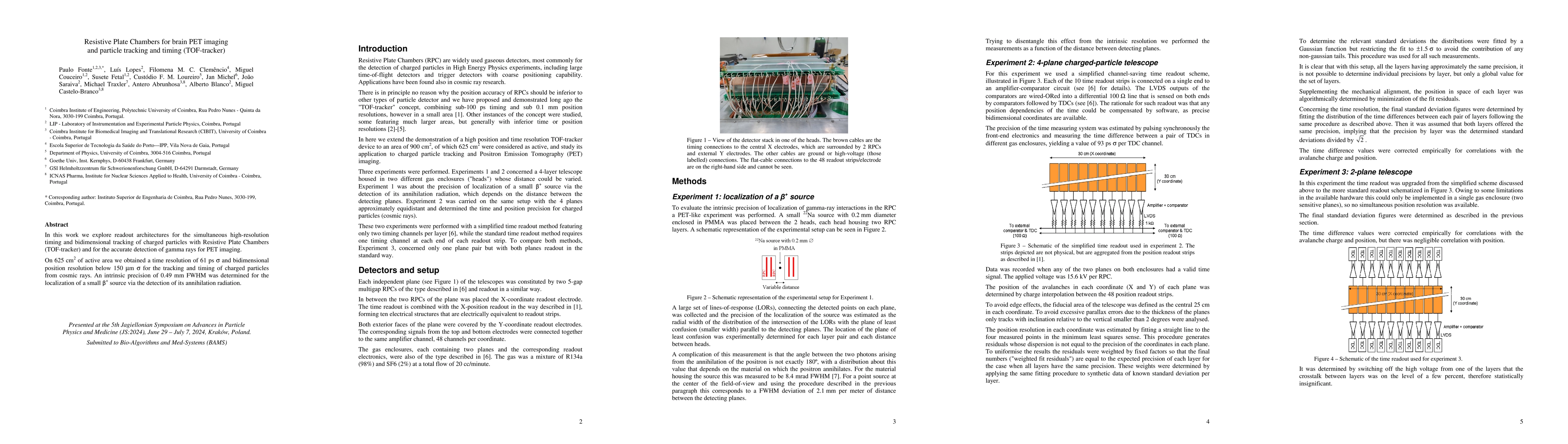 Thumbnail for Resistive Plate Chambers for brain PET imaging and particle tracking and
  timing (TOF-tracker)