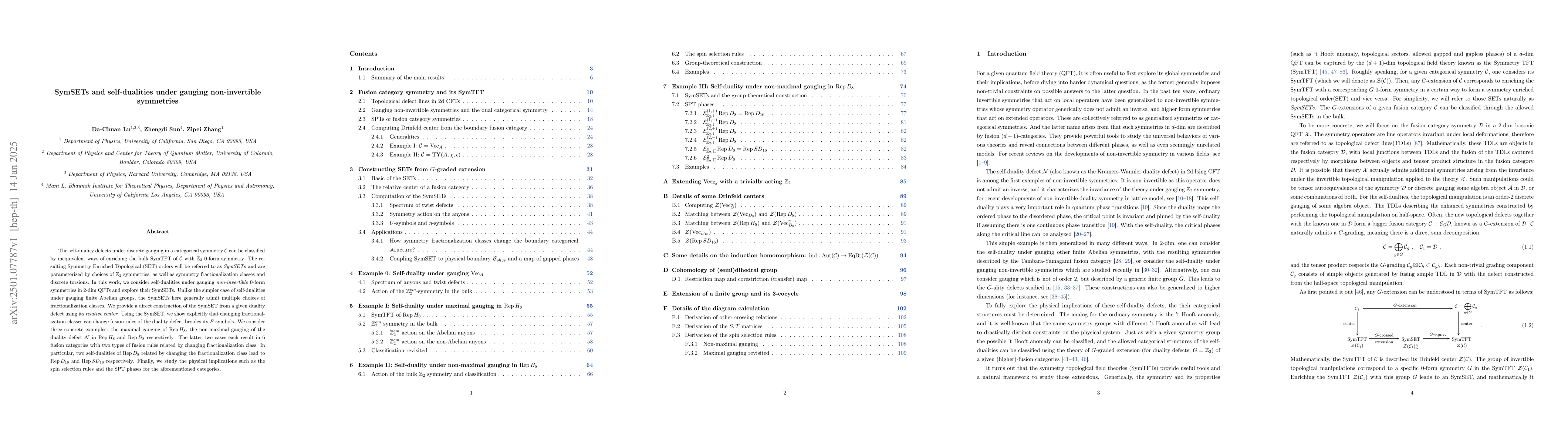 Thumbnail for SymSETs and self-dualities under gauging non-invertible symmetries