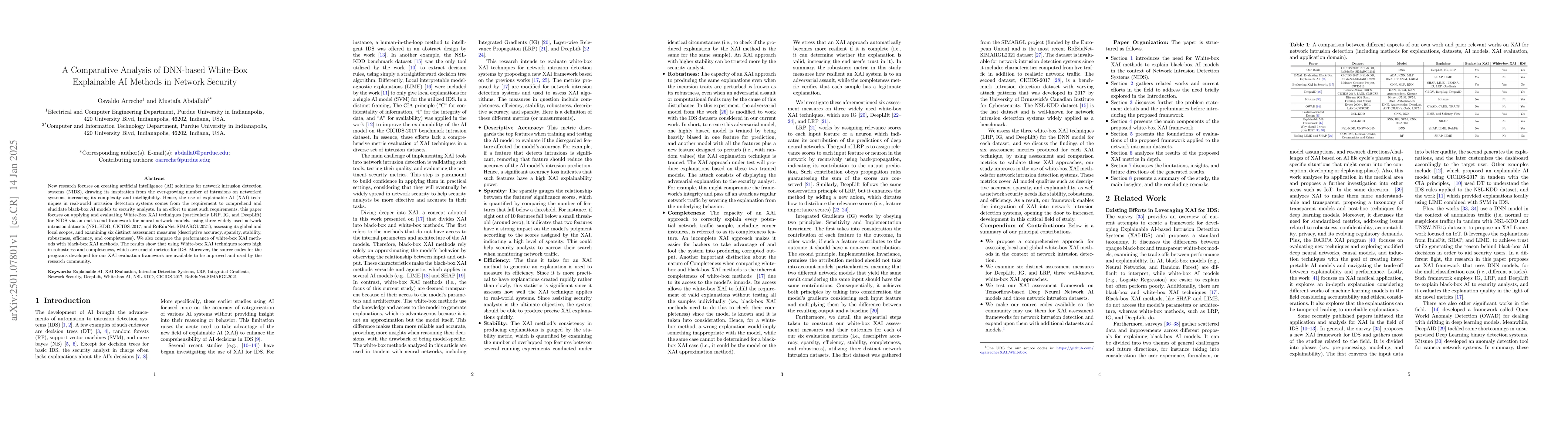 Thumbnail for A Comparative Analysis of DNN-based White-Box Explainable AI Methods in
  Network Security