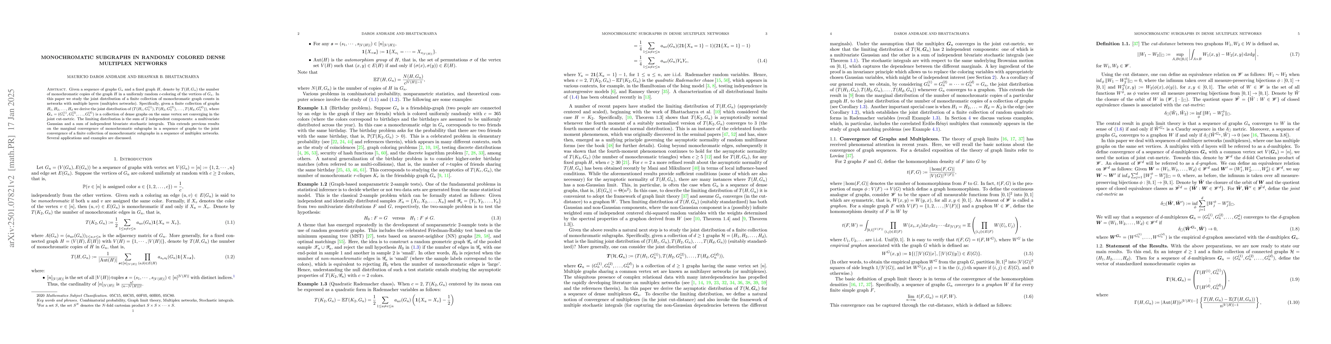 Thumbnail for Monochromatic Subgraphs in Randomly Colored Dense Multiplex Networks