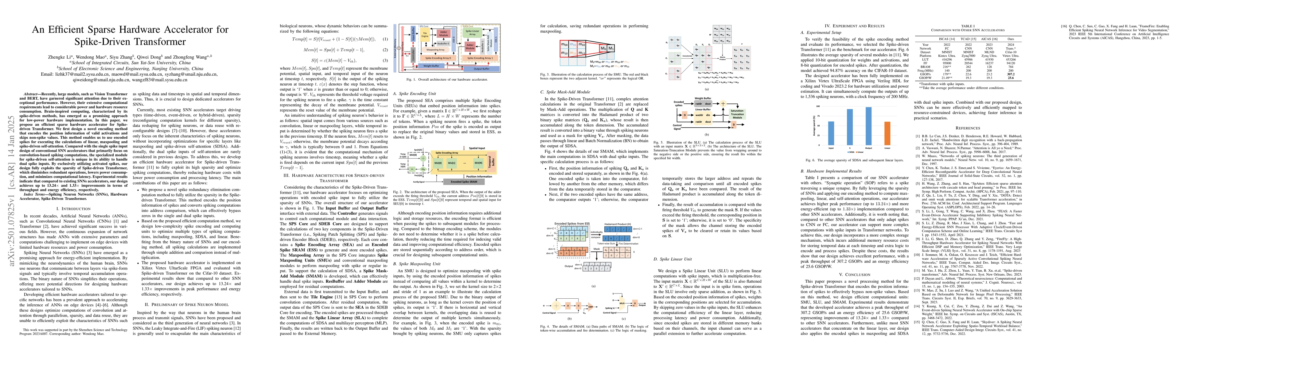 Thumbnail for An Efficient Sparse Hardware Accelerator for Spike-Driven Transformer