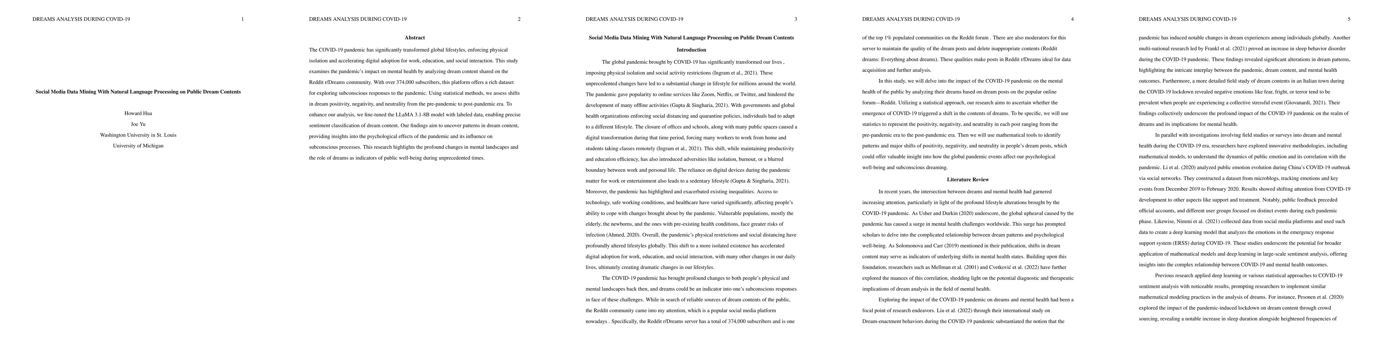Thumbnail for Social Media Data Mining With Natural Language Processing on Public
  Dream Contents