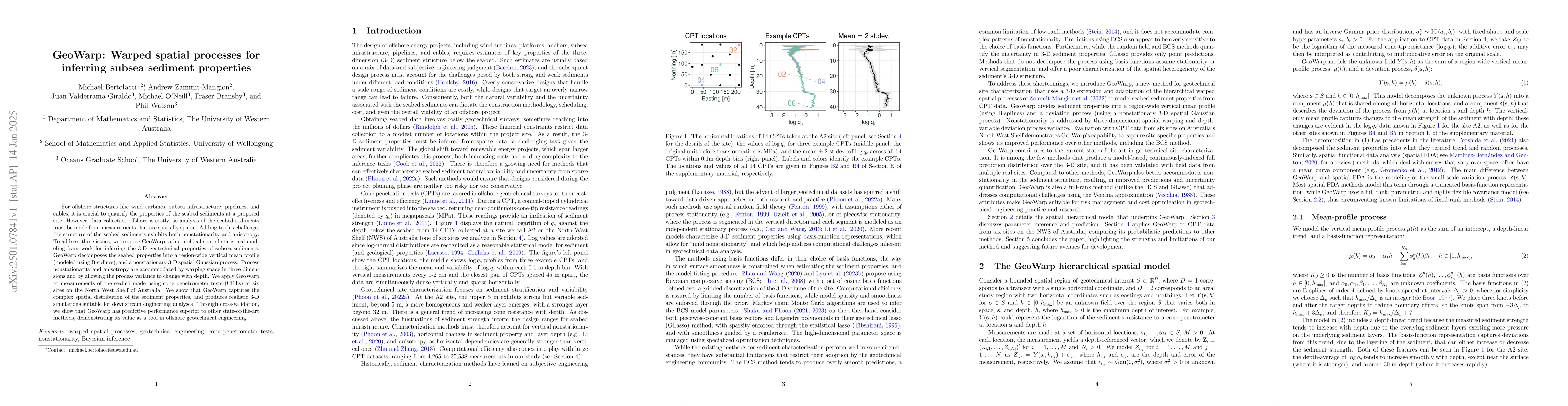 Thumbnail for GeoWarp: Warped spatial processes for inferring subsea sediment
  properties