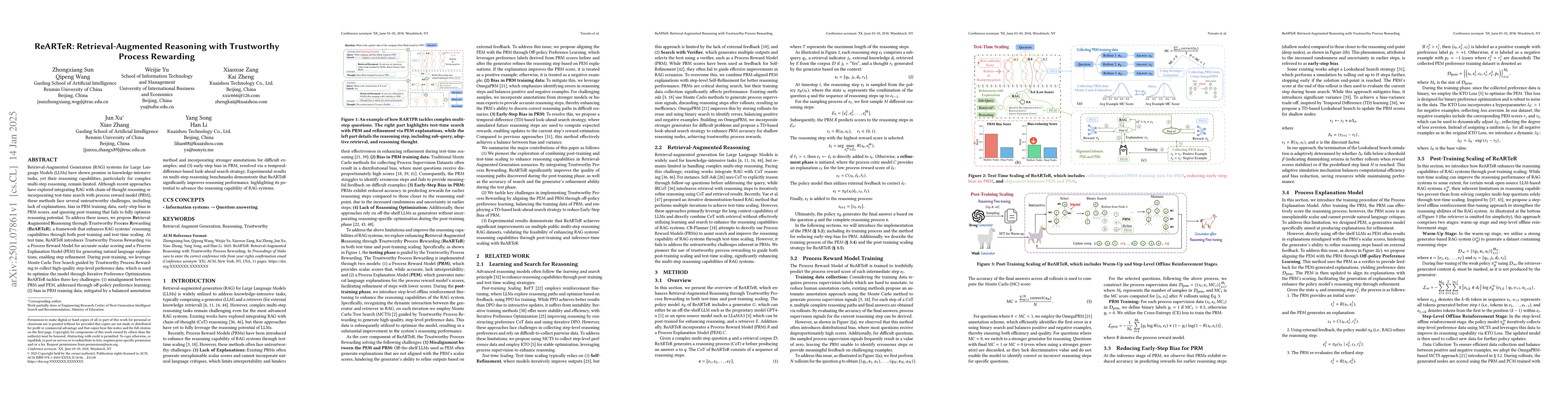 Thumbnail for ReARTeR: Retrieval-Augmented Reasoning with Trustworthy Process
  Rewarding