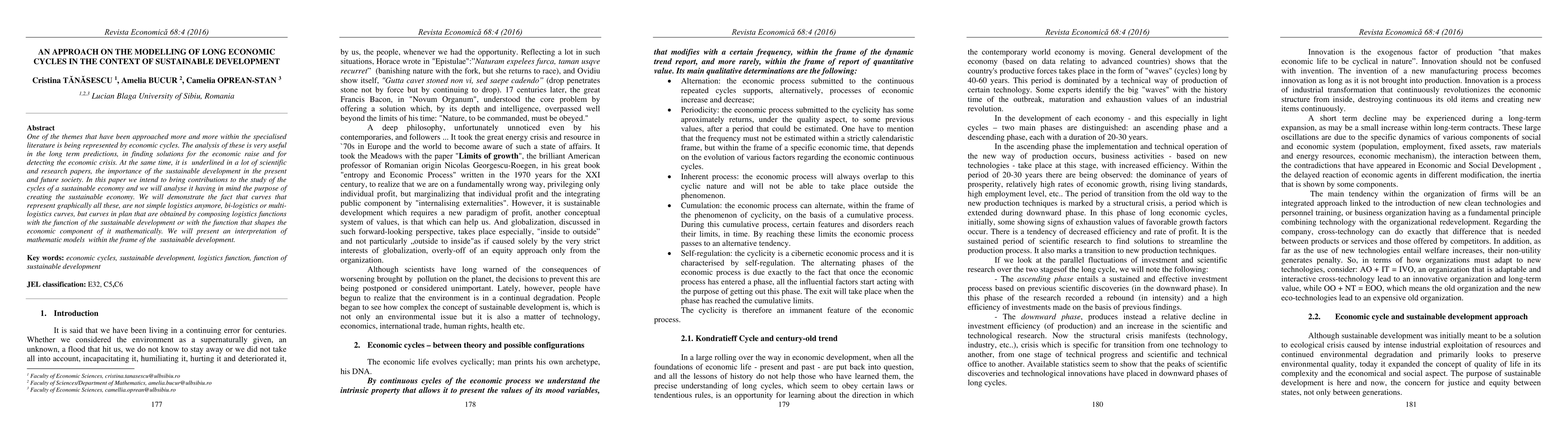 Thumbnail for An Approach on the Modelling of Long Economic Cycles in the Context of
  Sustainable Development