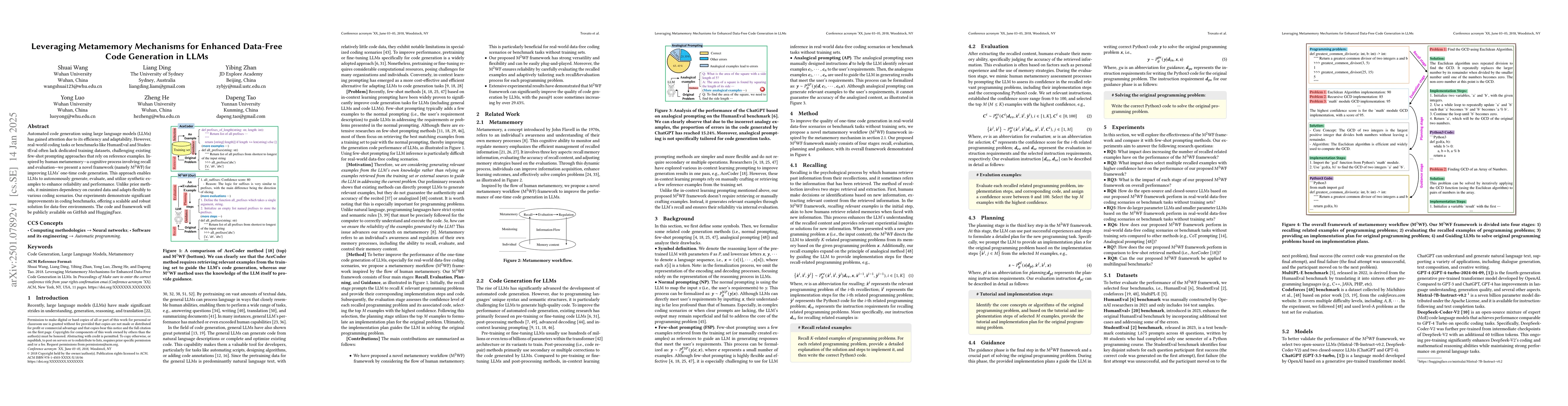 Thumbnail for Leveraging Metamemory Mechanisms for Enhanced Data-Free Code Generation
  in LLMs