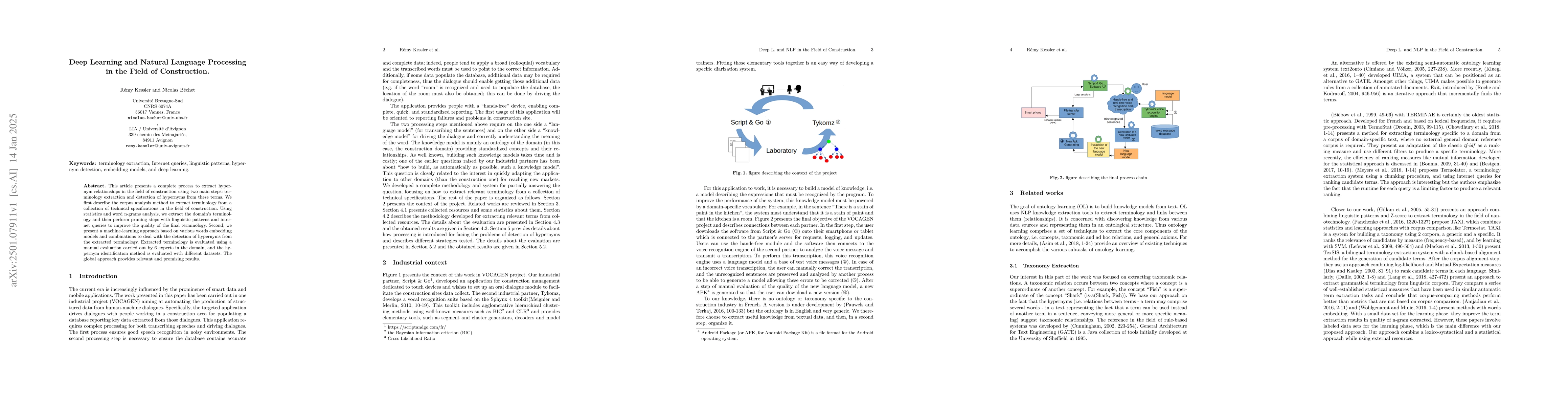 Thumbnail for Deep Learning and Natural Language Processing in the Field of
  Construction