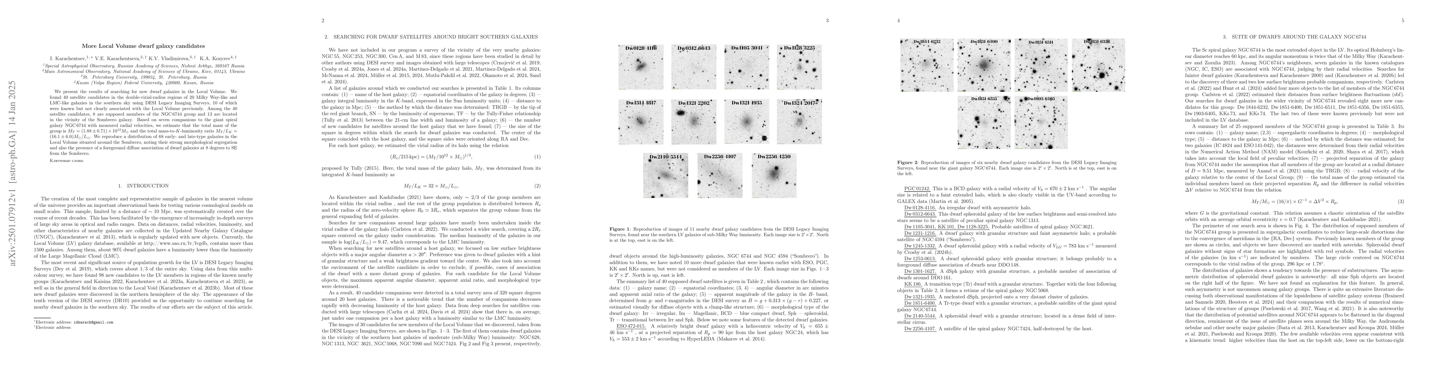 Thumbnail for More Local Volume dwarf galaxy candidates
