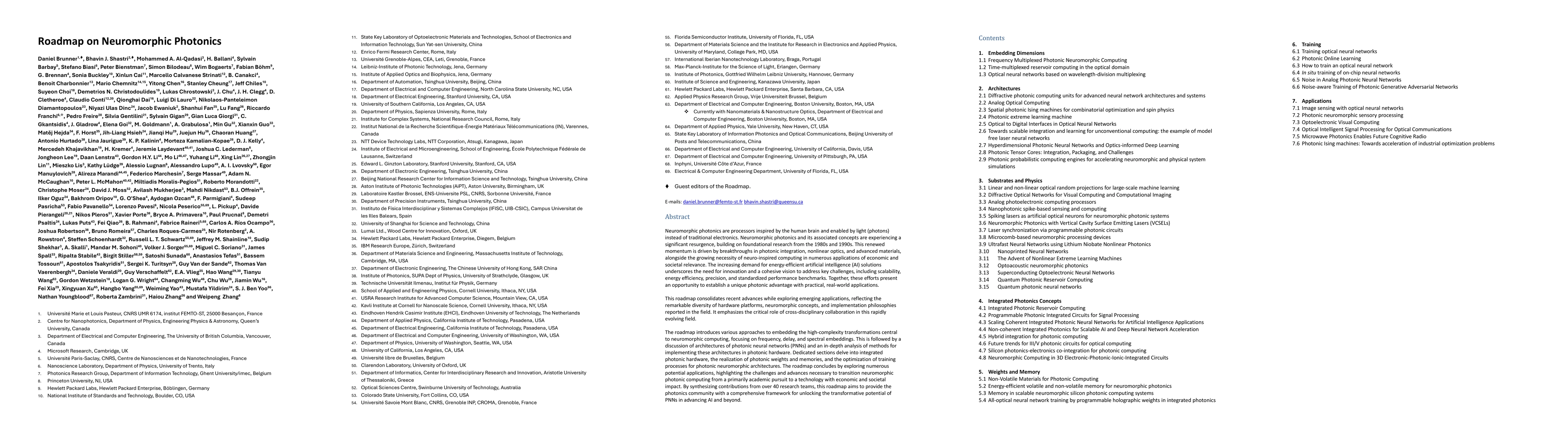 Thumbnail for Roadmap on Neuromorphic Photonics