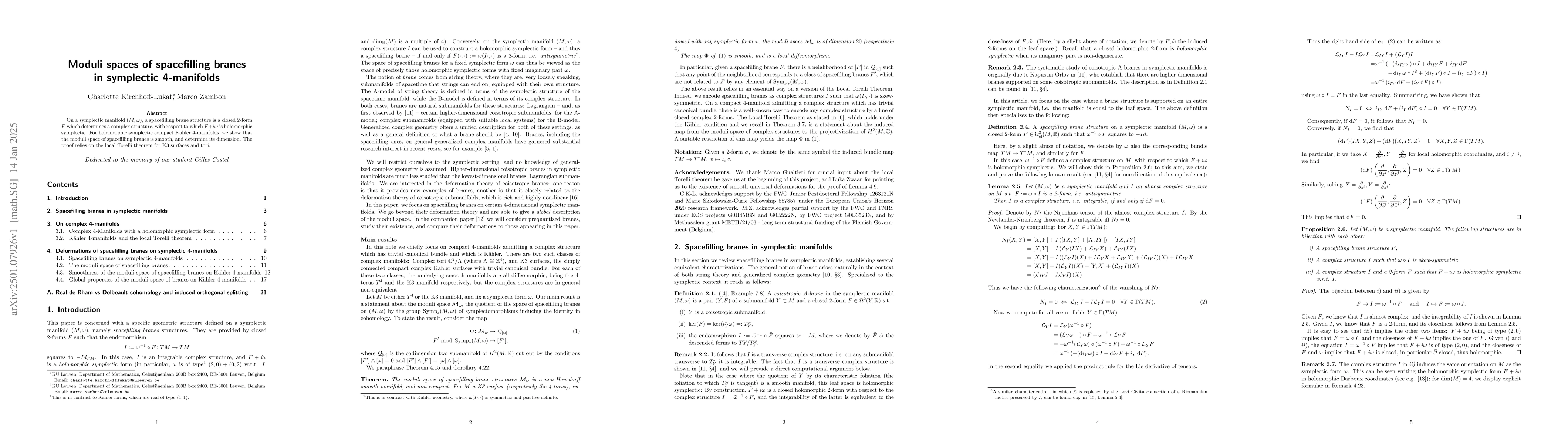 Thumbnail for Moduli spaces of spacefilling branes in symplectic 4-manifolds